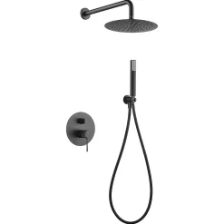 Colonne De Douche Encastrable|Imex Products Ensemble de douche TOUCHER à encastrer - Mitigeur monocommande Canon de fusil Ensemble encastré douchette + tête de douche