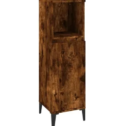Vidaxl Ensemble de meubles de salle de bain 3 pcs Chêne fumé