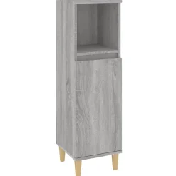 Meuble Wc|Vidaxl Ensemble de meubles de salle de bain 3 pcs Sonoma gris