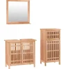 Vidaxl Ensemble de meubles de salle de bain 3 pcs Bois massif de noyer
