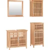 Vidaxl Ensemble de meubles de salle de bain 4 pcs Bois massif de noyer