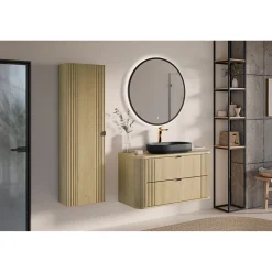 Meuble Sous-Vasque|Meublorama Ensemble de salle de bain KORI : meuble sous vasque 100cm et plan vasque