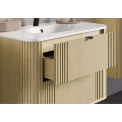 Meuble Vasque|Meublorama Ensemble de salle de bain KORI : meuble sous vasque 100cm et vasque à encastrer