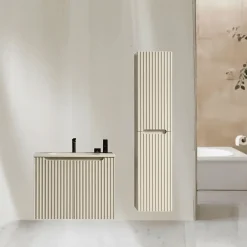Jindoli Ensemble de salle de bain 80 cm amande Aquavenus