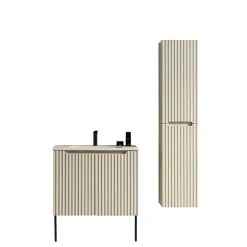 Jindoli Ensemble de salle de bain 80 cm amande Aquavenus