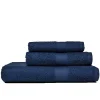 Serviette De Bain|Kiamami Valentina Ensemble De Serviettes Éponge Bleue Meuble De Salle De Bain Invité + Visage + Serviette