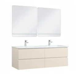 Mob-In Ensemble double vasque SORRENTO 120cm avec vasque, robinets et miroirs