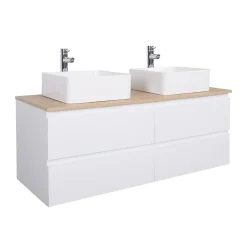 Mob-In Ensemble double vasque suspendu SORRENTO 120cm
