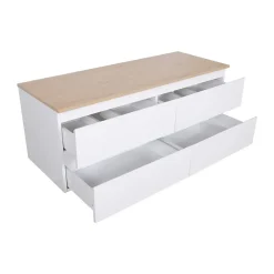Mob-In Ensemble double vasque suspendu SORRENTO 120cm