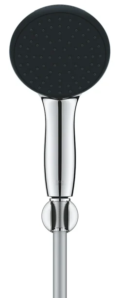Pommeau De Douche, Flexible Et Barre De Douche|Grohe Ensemble douchette 1 jet + support + flexible chrome, Vitalio Start 100