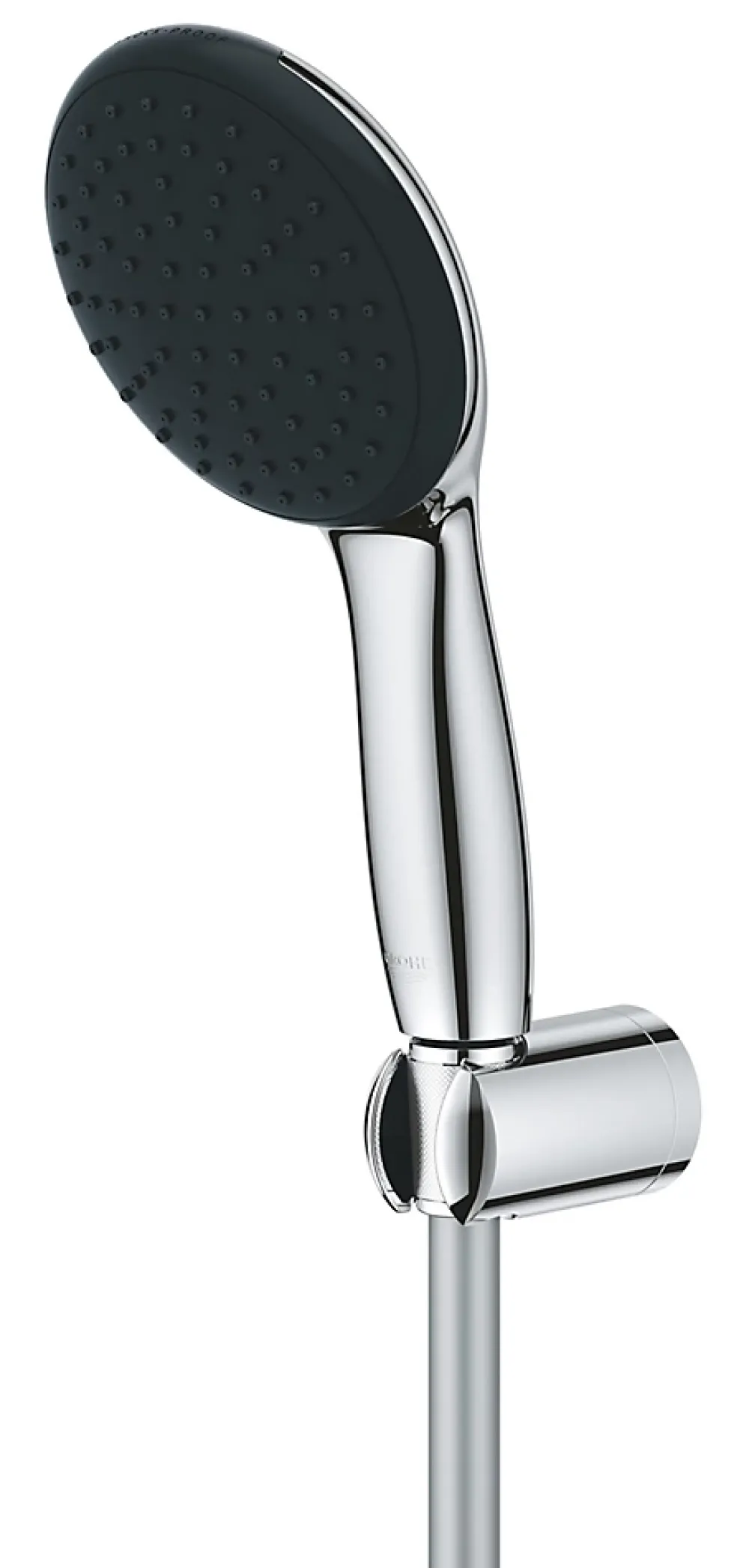 Pommeau De Douche, Flexible Et Barre De Douche|Grohe Ensemble douchette 1 jet + support + flexible chrome, Vitalio Start 100
