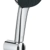 Pommeau De Douche, Flexible Et Barre De Douche|Grohe Ensemble douchette 3 jets + support + flexible chrome, Vitalio 100