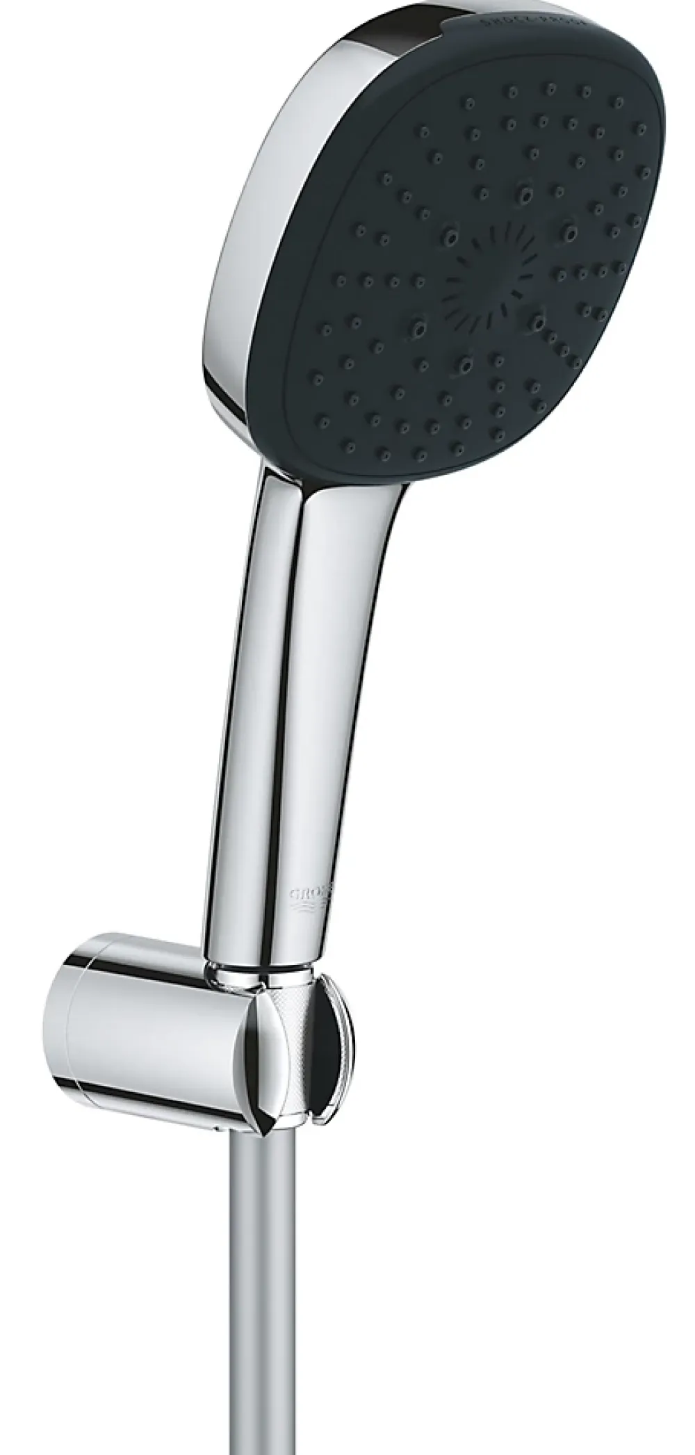 Pommeau De Douche, Flexible Et Barre De Douche|Grohe Ensemble douchette 3 jets + support + flexible chrome, Vitalio 100