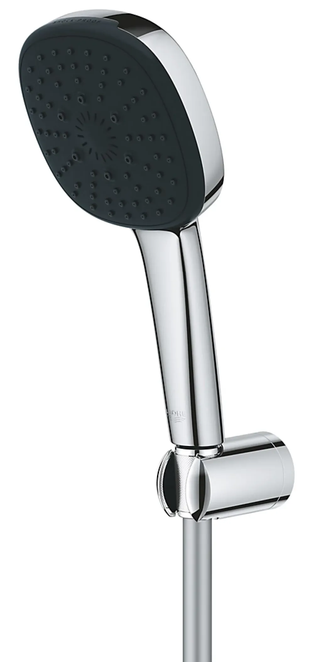 Pommeau De Douche, Flexible Et Barre De Douche|Grohe Ensemble douchette 3 jets + support + flexible chrome, Vitalio 100