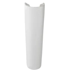 GoodHome Ensemble lavabo et colonne en céramique blanc Cavally