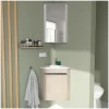 Lave-Mains|Mob-In Ensemble lave-mains angle suspendu SKINO avec robinet et armoire d'angle