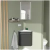 Lave-Mains|Mob-In Ensemble lave-mains angle suspendu SKINO avec robinet et armoire d'angle