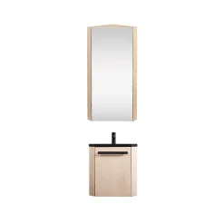 Lave-Mains|Mob-In Ensemble lave-mains d'angle SKINO suspendu avec armoire miroir