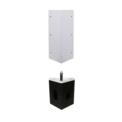 Lave-Mains|Mob-In Ensemble lave-mains d'angle SKINO + vasque + armoire de toilette