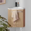 Mob-In Ensemble lave-mains d'angle suspendu SKINO avec robinet noir