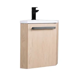 Mob-In Ensemble lave-mains d'angle suspendu SKINO avec robinet noir