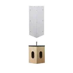 Mob-In Ensemble lave-mains d'angle SKINO + vasque + armoire de toilette