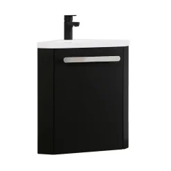 Mob-In Ensemble lave-mains d'angle suspendu SKINO avec robinet noir