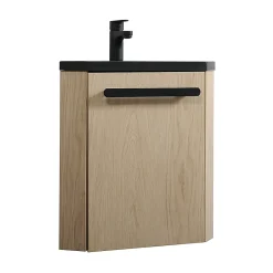 Lave-Mains|Mob-In Ensemble lave-mains d'angle suspendu SKINO avec robinet noir