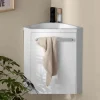 Lave-Mains|Mob-In Ensemble lave-mains d'angle suspendu SKINO avec robinet noir