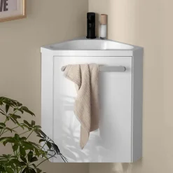 Lave-Mains|Mob-In Ensemble lave-mains d'angle suspendu SKINO avec robinet noir