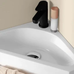 Lave-Mains|Mob-In Ensemble lave-mains d'angle suspendu SKINO avec robinet noir
