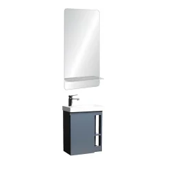 Lave-Mains|Mob-In Ensemble lave-mains HAMPTON avec robinet chromé et miroir
