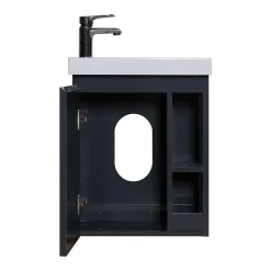 Lave-Mains|Mob-In Ensemble lave-mains HAMPTON avec robinet chromé et miroir
