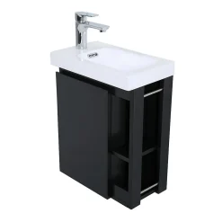 Lave-Mains|Mob-In Ensemble lave-mains HAMPTON avec rangement latéral et miroir tablette