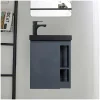 Lave-Mains|Mob-In Ensemble lave-mains HAMPTON avec rangement latéral et robinet noir