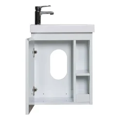 Lave-Mains|Mob-In Ensemble lave-mains HAMPTON avec robinet chromé et miroir