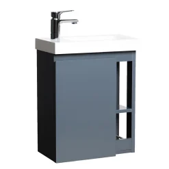 Lave-Mains|Mob-In Ensemble lave-mains HAMPTON avec rangement latéral avec robinet chromé