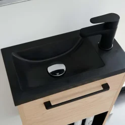 Lave-Mains|Mob-In Ensemble lave-mains NIKA avec niche, robinet et miroir tablette