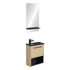 Mob-In Ensemble lave-mains NIKA avec niche et miroir tablette