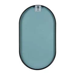 Mob-In Ensemble lave-mains NOVA métal et bois avec robinet noir et miroir ovale