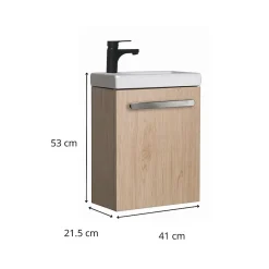 Mob-In Ensemble lave-mains suspendu NEVADA avec robinet noir