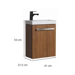 Mob-In Ensemble lave-mains suspendu NEVADA avec robinet noir