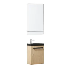 Mob-In Ensemble lave-mains suspendu NEVADA avec robinet et miroir