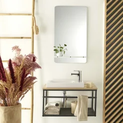 Lave-Mains|Mob-In Ensemble lave-mains WILO grande largeur avec robinet et miroir 60cm