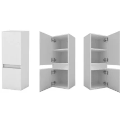 Ensemble Meuble De Salle De Bains|AICA Sanitaire Ensemble meuble 2 vasque L.120cm 4 tiroirs + lavabo + LED miroir + colonne,blanc,A