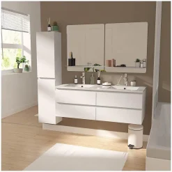 Mob-In Ensemble meuble double vasque SORRENTO 120cm avec plan céramique
