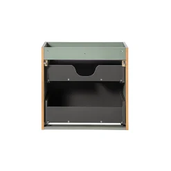 Ensemble Meuble De Salle De Bains|Petits-Meubles Ensemble meuble double vasque 140cm 4 tiroirs miroirs LED et colonne Jade Vert et Bois