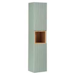 Petits-Meubles Ensemble meuble double vasque 120cm 4 tiroirs et colonne Jade Vert et Bois