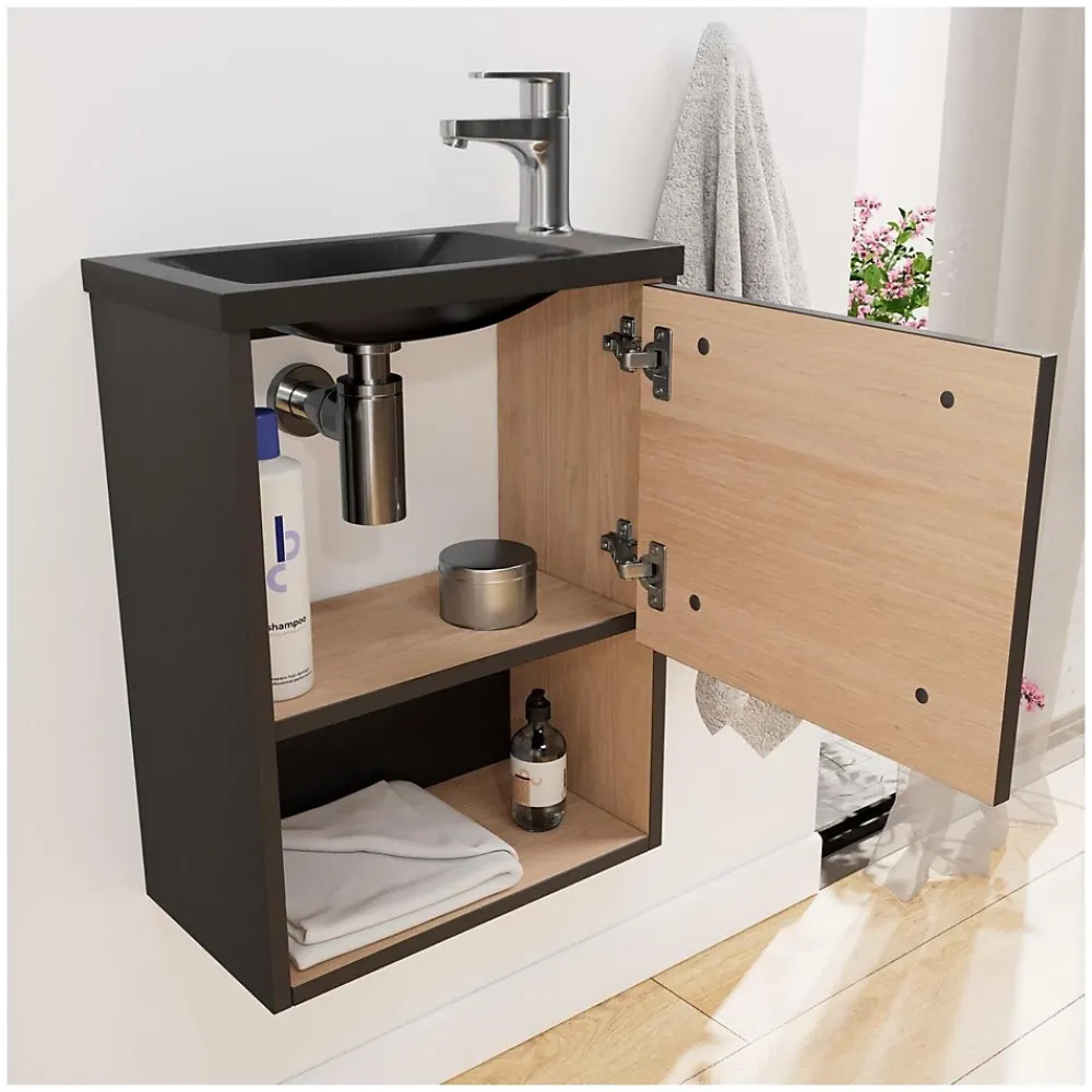 Lave-Mains|Mob-In Ensemble meuble lave-mains NIKA + robinet