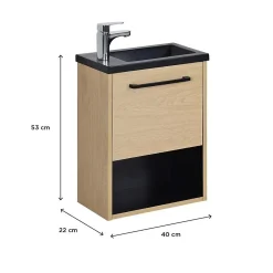 Mob-In Ensemble meuble lave-mains NIKA + robinet